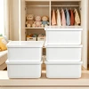 Household underwear and socks storage box, plastic cosmetics organization box, storage box for underwear, bras and undergarments compartments Application Scenario